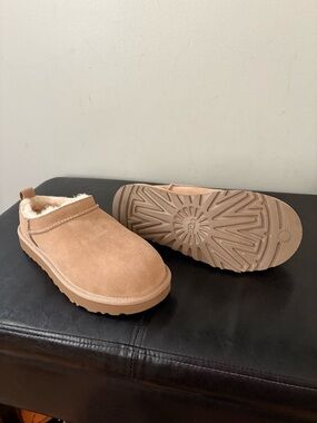 UGG Tan Suede Slip-On Shearling Clog